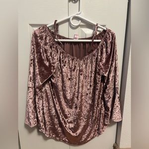 Velvet Pink Flowy Shirt